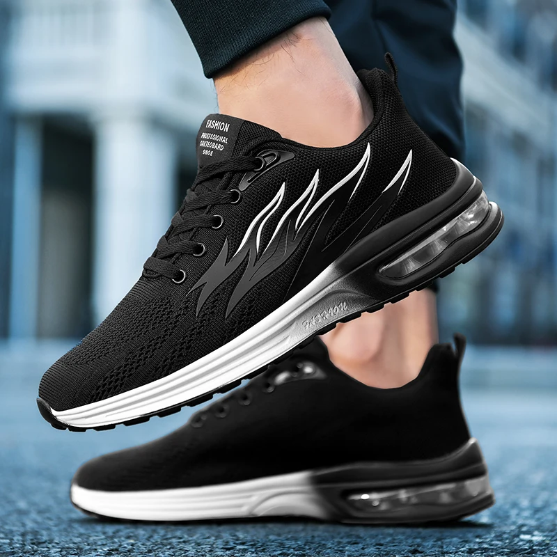 

Men 2021 Fashion Sneakers Air Cushion Mesh Running Shoes Women Footwear Mens Casual Sport Shoes Size 45 Shoes Breathe Mesh Shoes