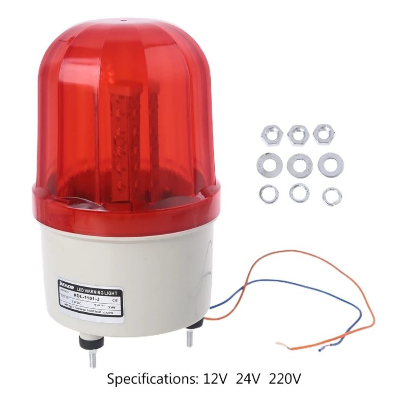 50LB 220V/12V/24V LED Alarm Light Warning Lamp Signal Buzzer Rotary Strobe Flash Siren Emergency Sound Illumination Hummer | Лампы и