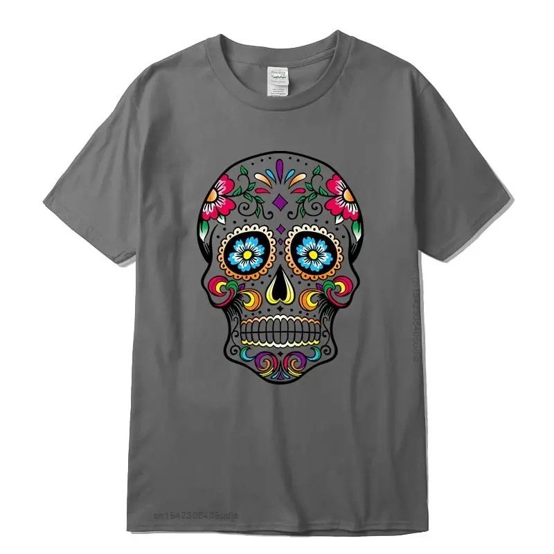 Men's T-Shirt High Quality Cottont-Shirt Street Style Loose Cool Skull Printed Men T Shirt Casual Short Sleeve For Men