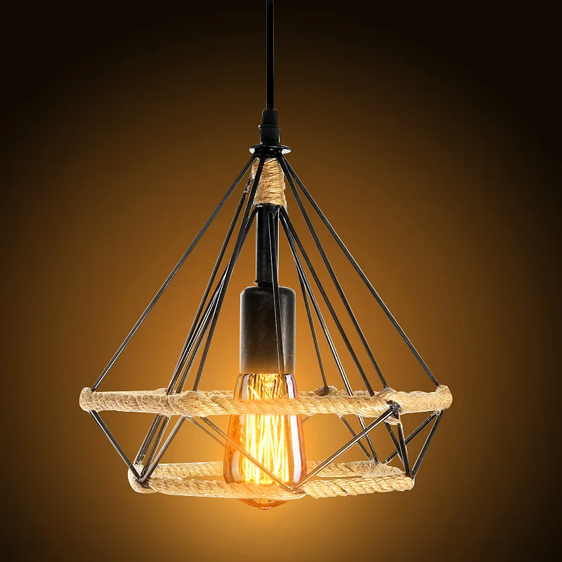 

E26/E27 Retro loft industrial iron hanging lights 110/220V pendant lamps for kitchen living room bedroom aisle restaurant
