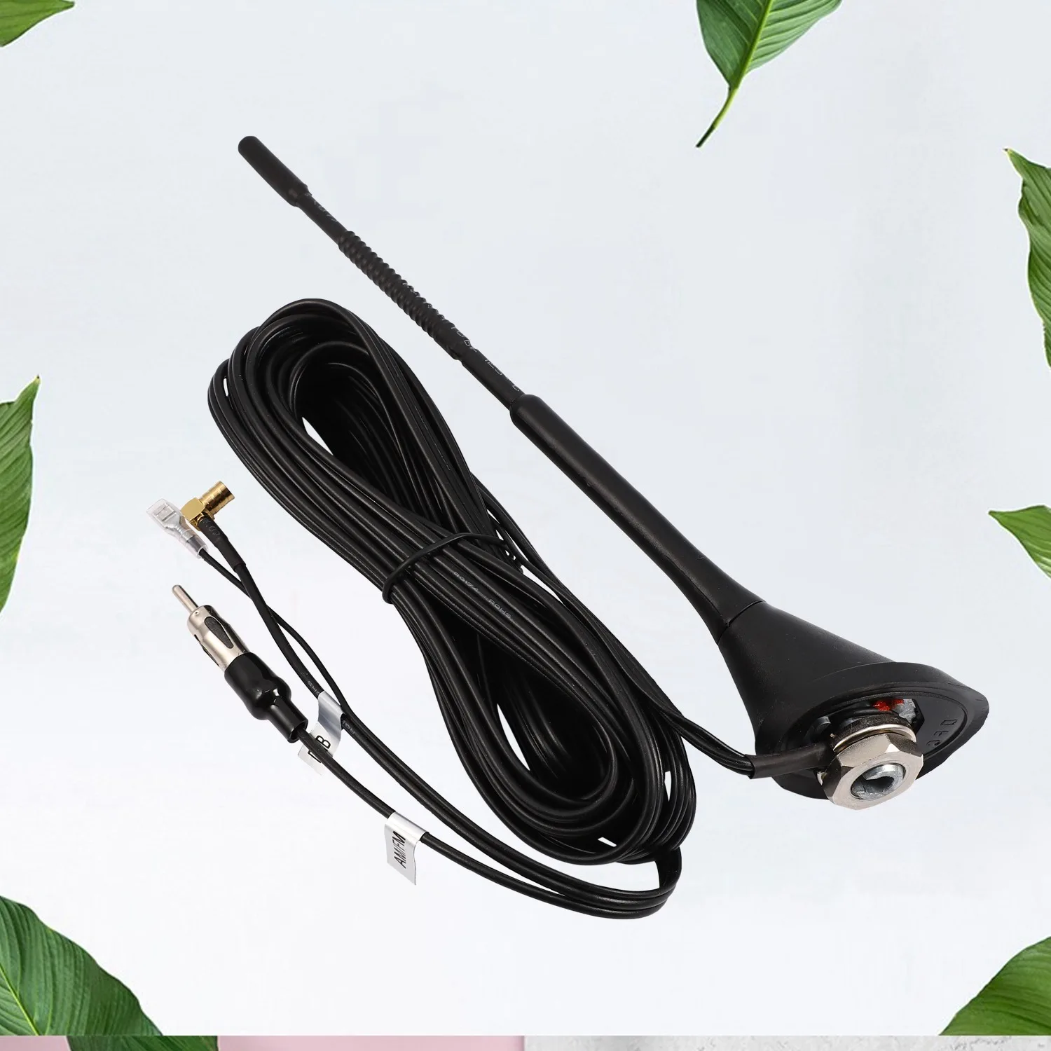 1 Set Black Universal Car Roof Mount AM FM Radio Antenna Aerial Base Kit Active Amplified DAB + Mast | Автомобили и мотоциклы
