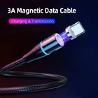 Магнитный USB-кабель Type-C 3A для быстрой зарядки QC 3,0 4,0 для Samsung S20 S10 S9 S8 Plus Xiaomi Note 10 Redmi 9 9T Note 10 S Pro