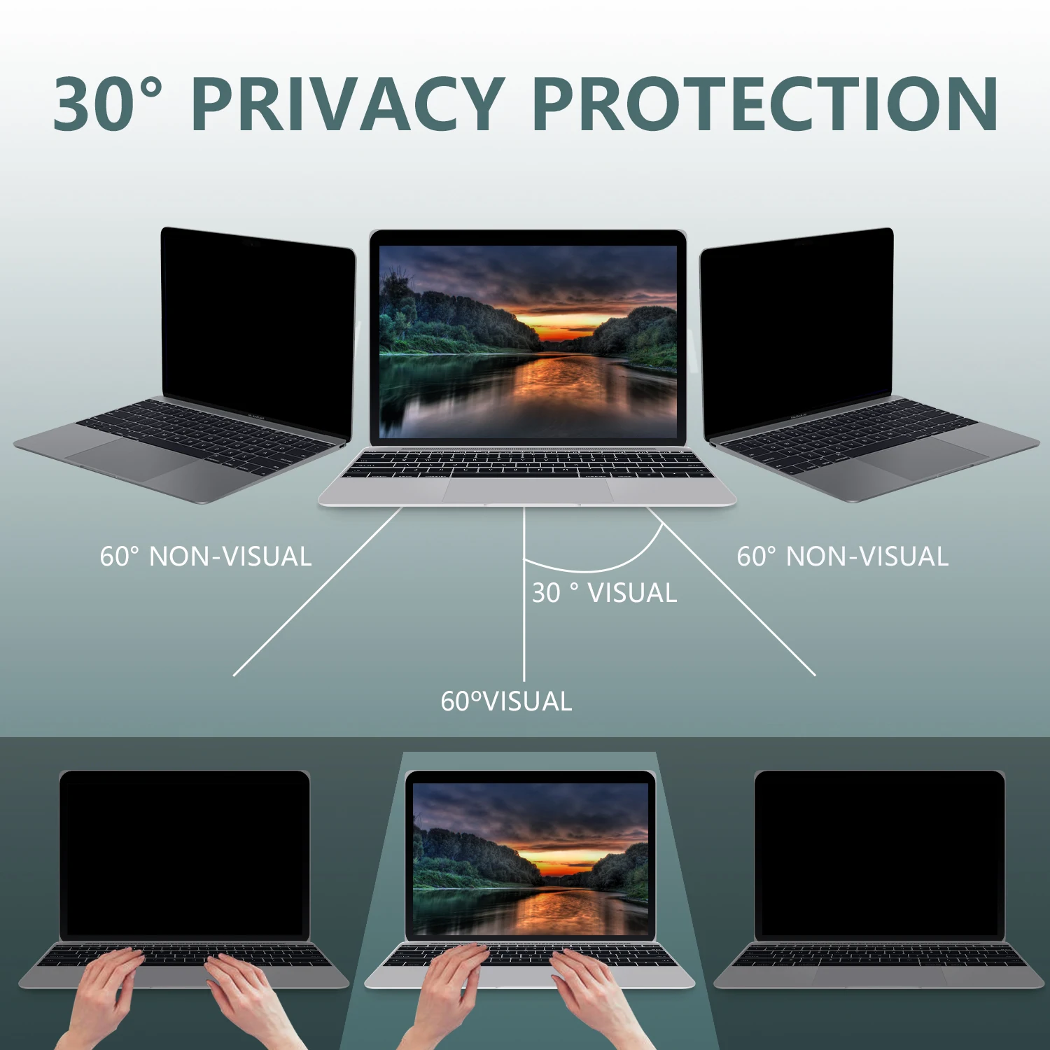 Съемный фильтр конфиденциальности для Macbook Air 13 3 дюйма (2018-2021) Антибликовая