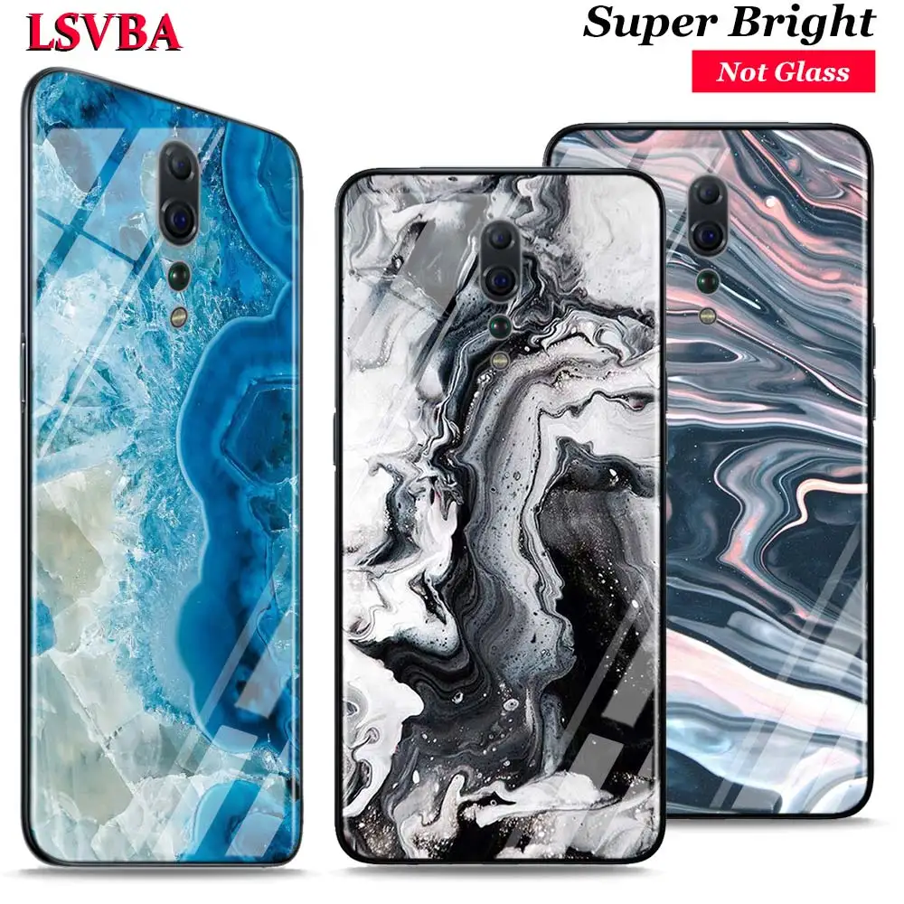 Мраморная плитка для OPPO Reno Z 10X Zoom F11 F9 F7 F5 A7 R9S R17 Realme 2 C2 K3 Pro суперъяркий глянцевый