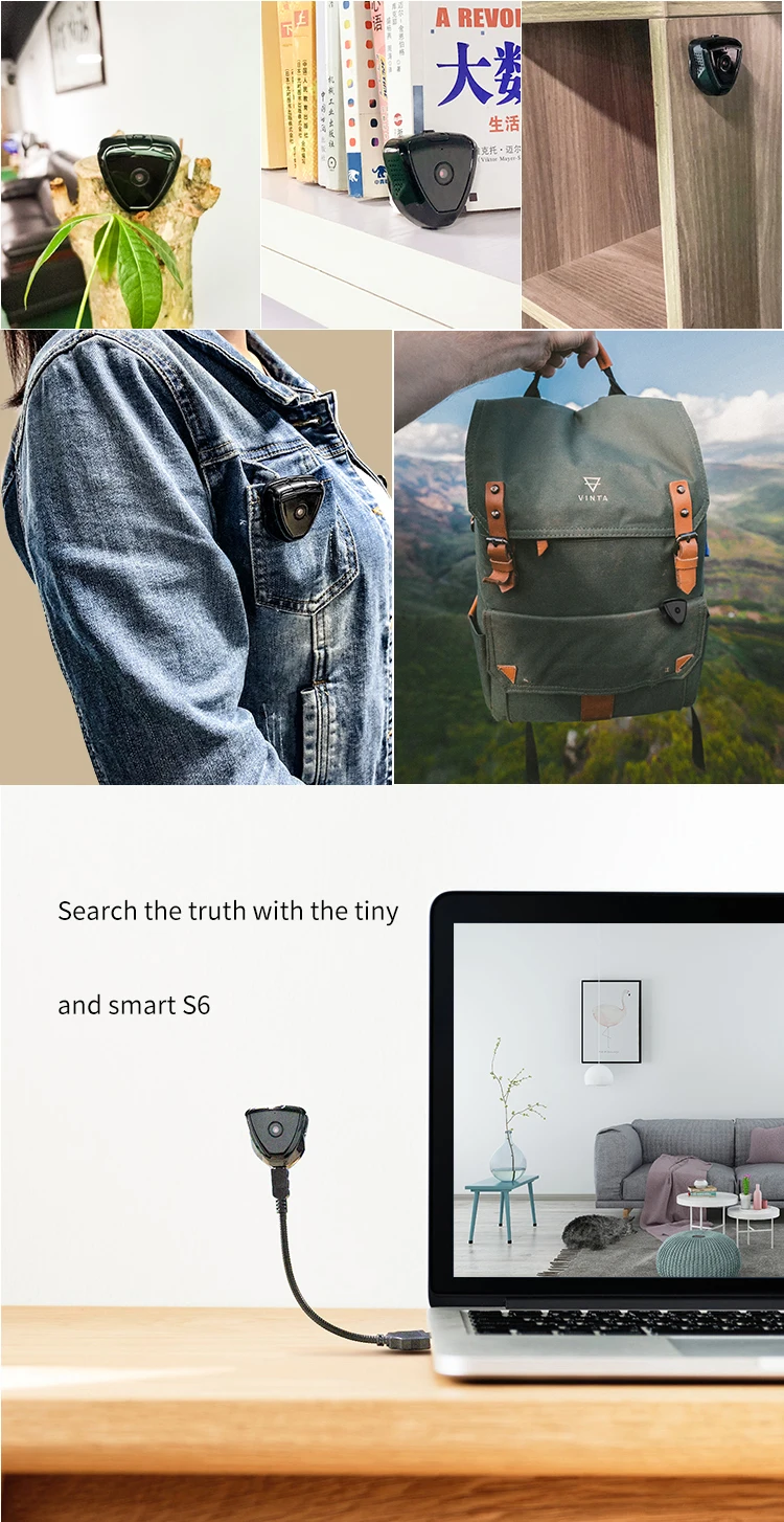 Умная камера Smart Life беспроводная WIFI Mini HD Micro с ночным видением IR для мониторинга домашних животных и детей/ записывающая видеокамера для нянь с поддержкой TF-карты.