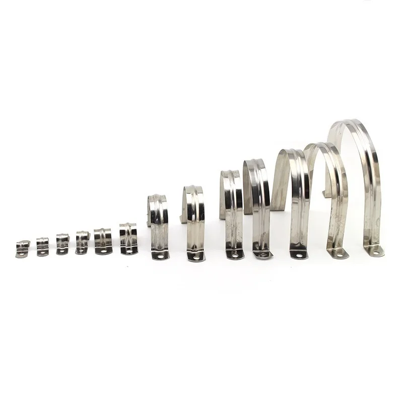 

Wholesale!100PCS/LOT 304 Stainless Steel M5-M100 Hose Pipe Saddle U Clamps Fuel Pipe Tube Clips