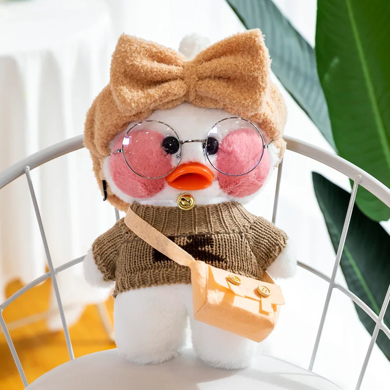 

30cm Kawaii Plush Toy Duck Lalafanfan Duck Stuffed Animal Soft Doll Coffee Pink Ducks Creative Birthday Gift for Girl Children