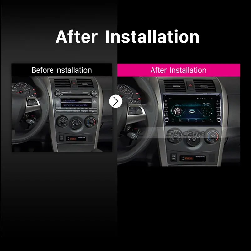 Seicane Android 9,1 Ram 2GB Автомобильный мультимедийный плеер для Toyota Corolla 2006 2007 2008 2009-2012 головное устройство радио Автомобильный gps навигатор