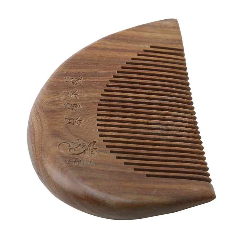Hot Sale Vintage Style Pocket Wooden Comb Natural Brown Sandalwood Super Narrow Tooth Wood Combs Non-Static Lice Beard 1PC | Красота и
