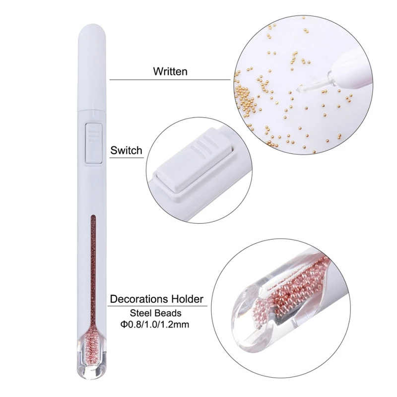 

2019 12 Types Steel Beads Picking Dotting Pen Nail Art Tool Pick Up Manicure Accessories Painting Bullion Pen Easy to Use