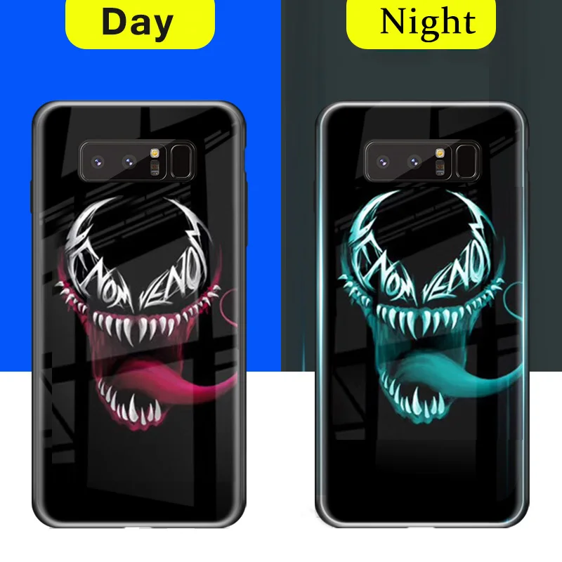 Marvel Мстители светящийся стеклянный чехол для телефона samsung Galaxy S10E S10 5G S9 S8 Plus Note 10 9