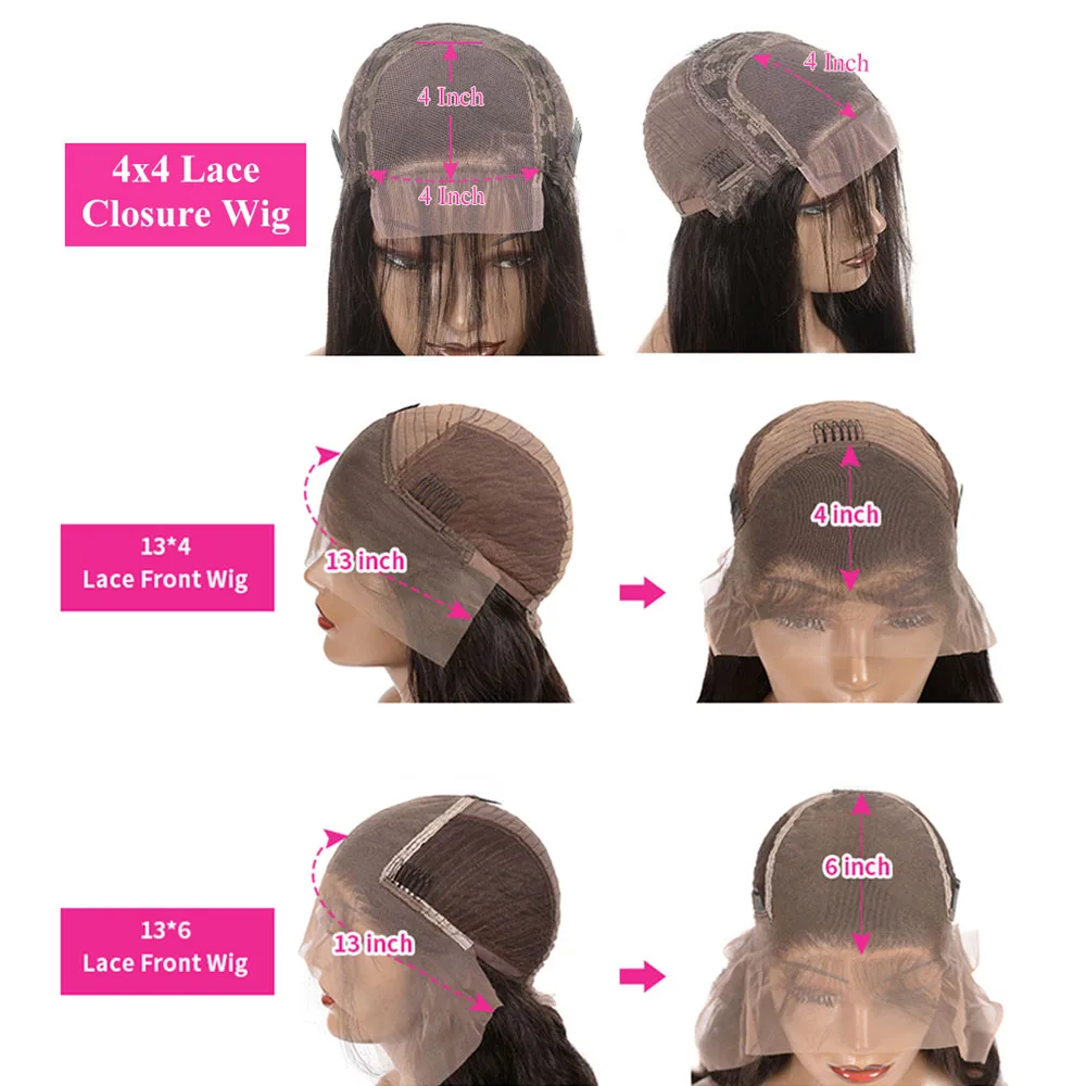 Парик из натуральных волос с прозрачной глубокой волной 13 х4 дюймов | Шиньоны и