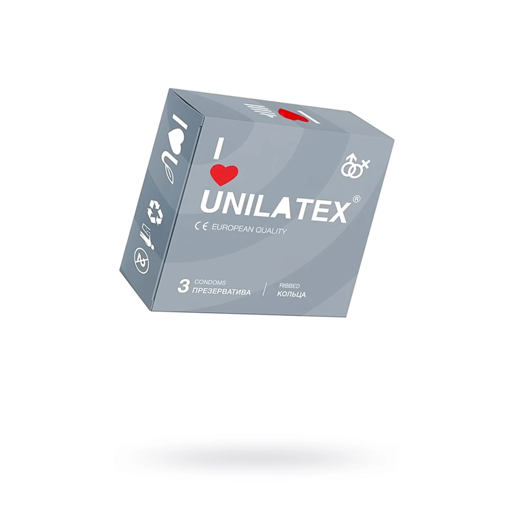Презервативы Unilatex Ribbed ребристые | Красота и здоровье