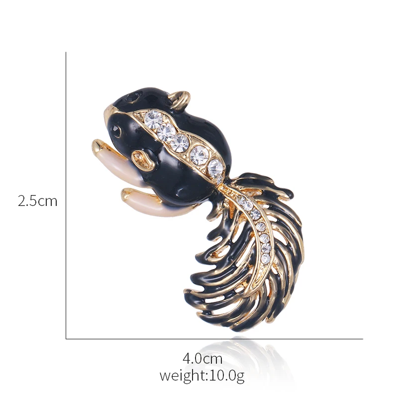 Baiduqiandu Бренд Новое поступление золотой цвет черный эмалированный белка Bijoux Ювелирные изделия животных Броши для женщин