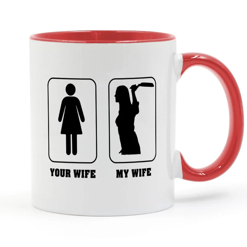Забавная кофейная кружка для жены с моей женой керамическая чашка подарки 11