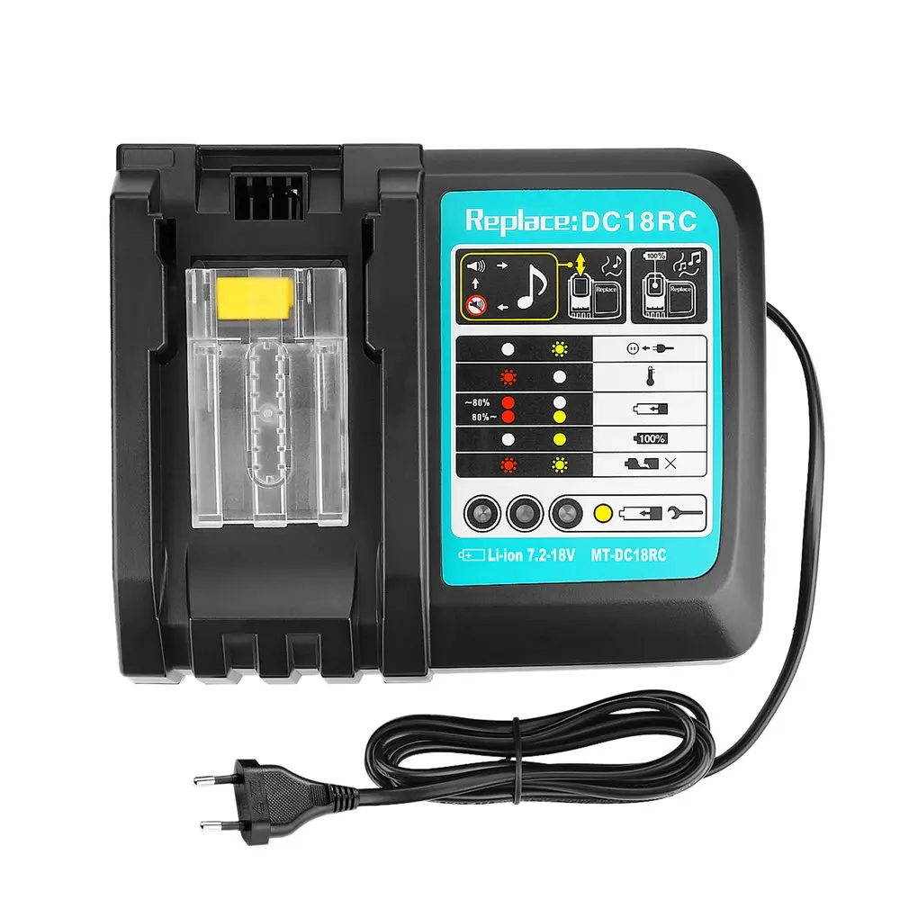 

14.4-18V Lithium Li-Ion Battery Fast Charging Charger Short Circuit Protection DC18RCT Rechargeable Battery Charger Dock Station