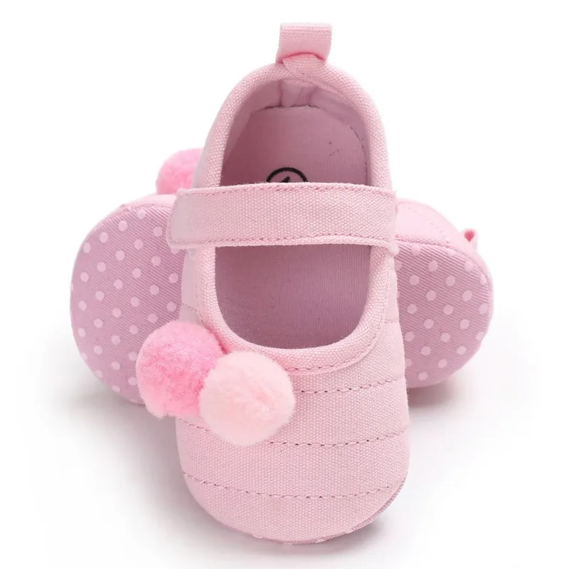 

Newborn Baby Girls Shoes Sweet Ball Infant Toddler Soft Sole First Walkers Baby Princess Baby Shoes
