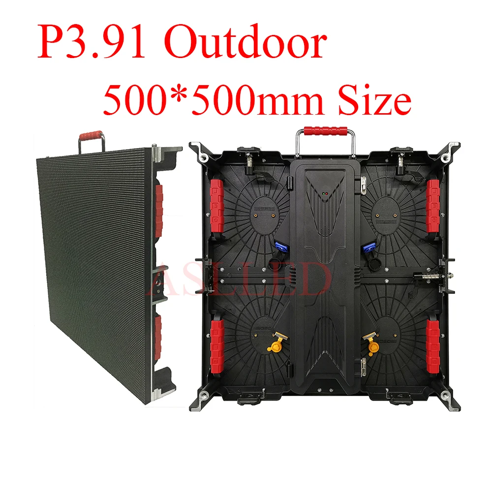 

P3.91 Outdoor LED Display Screen Panel 500x500mm Die Casting Aluminum Cabinet Waterproof High Brightness LED Screen Rental