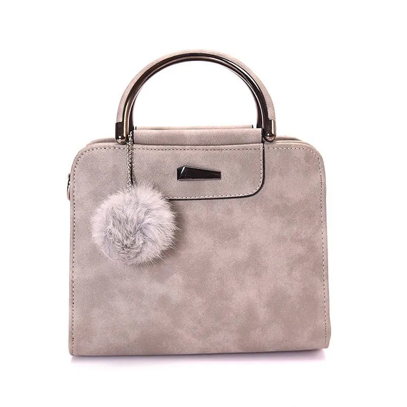 

Designer Hangbags Women High Quality PU Hairball Handbag Lady's Fashion Shoulder Messenger Bag Luxury Bags