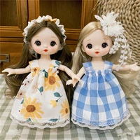 new 16cm dolls and clothes 13 articulated bjd dolls fashion princess clothes set accessories multicolor hair doll toys for girls
