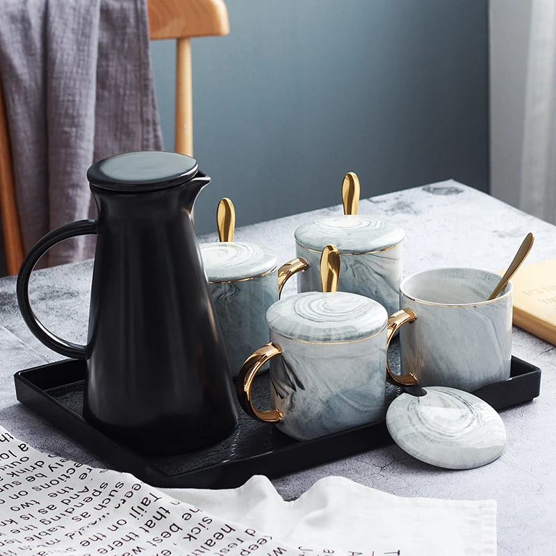 1100 мл в сдержанном стиле керамический кувшин для воды офиса лимонада холодной и