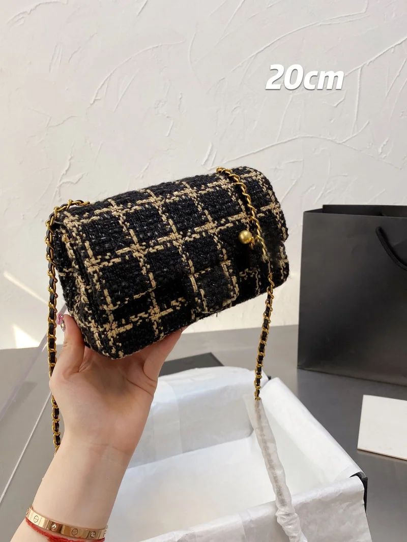

100643 42 New women's Woolen cloth classic Chain Bag Shoulder Bag Handbag