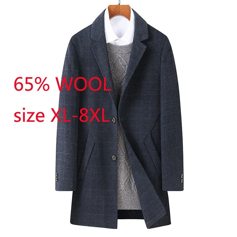 

Пальто мужское осенне-зимнее, размера плюс, XL-7XL8XL