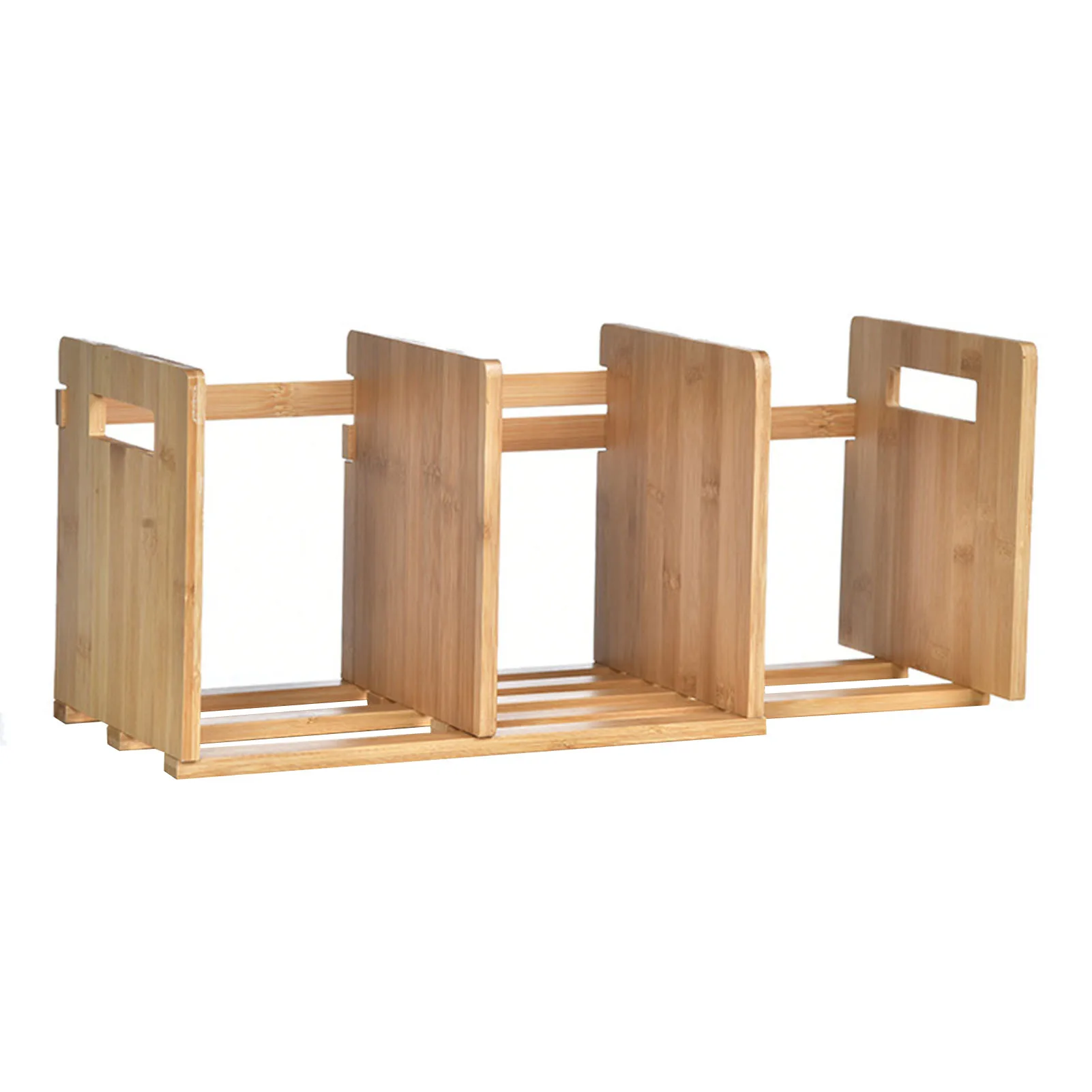 

Практичная полка для хранения с ручкой, универсальная отдельно стоящая, стабильная, для офиса, дома, настольная, Бамбуковая книжная полка, э...