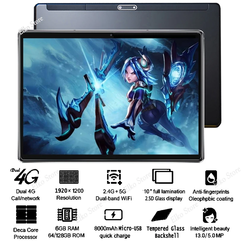 DHL 10 дюймов 2.5D стекло планшетный ПК Android 8,1 Deca Core 4G LTE 6 Гб RAM 128 Гб ROM 1920*1200 IPS A-GPS планшет 10 10,1+ подарки