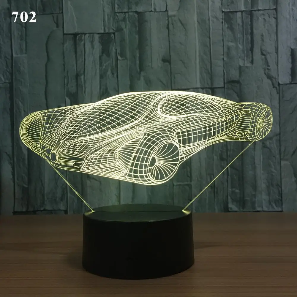 Внедорожник 3 d огни подарки поделки акриловые ночные огни подарки на день рождения 7 цветов Изменение 3d Usb настольные лампы - Испускаемый цвет: 7 color change