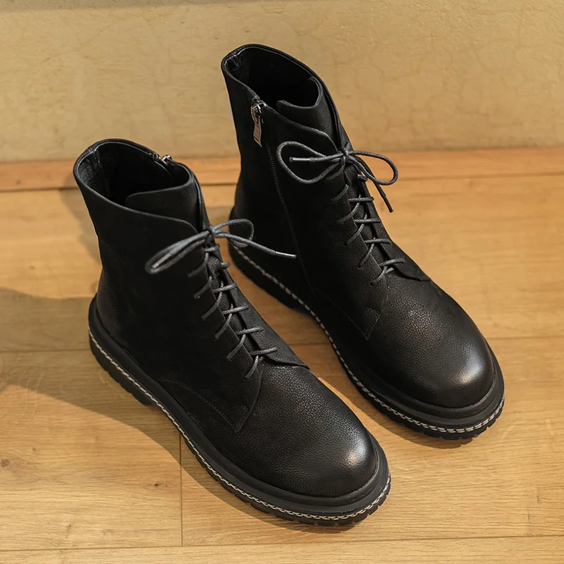 Женские ботинки со шнуровкой Mordoan коричневые ботинки-мартинсы из натуральной