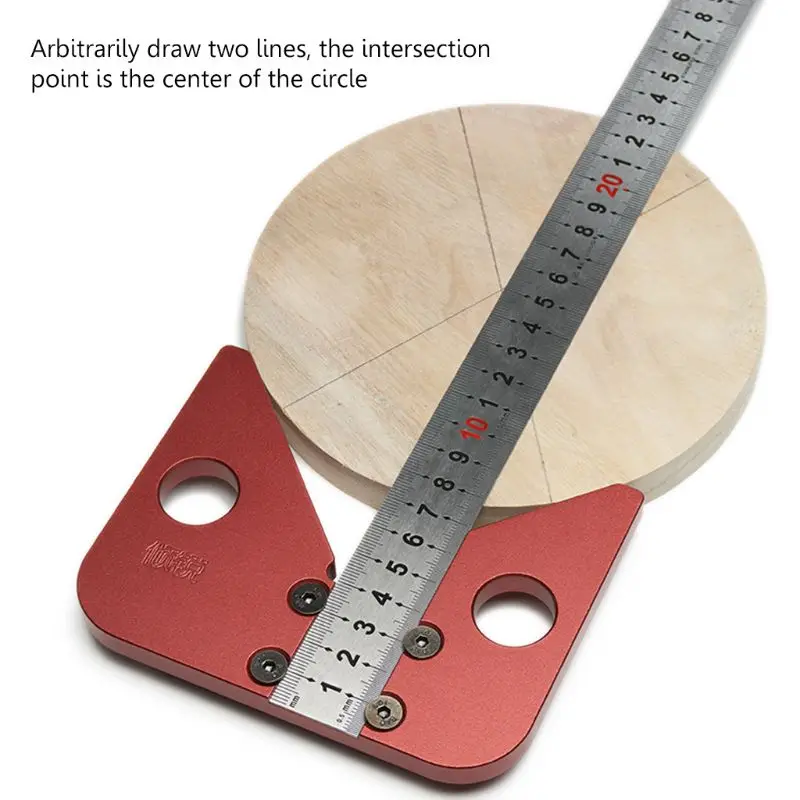 

45 Degree Scriber Round Center Line Drawing Ruler Gauge Carpenter Layout Tools RXJB
