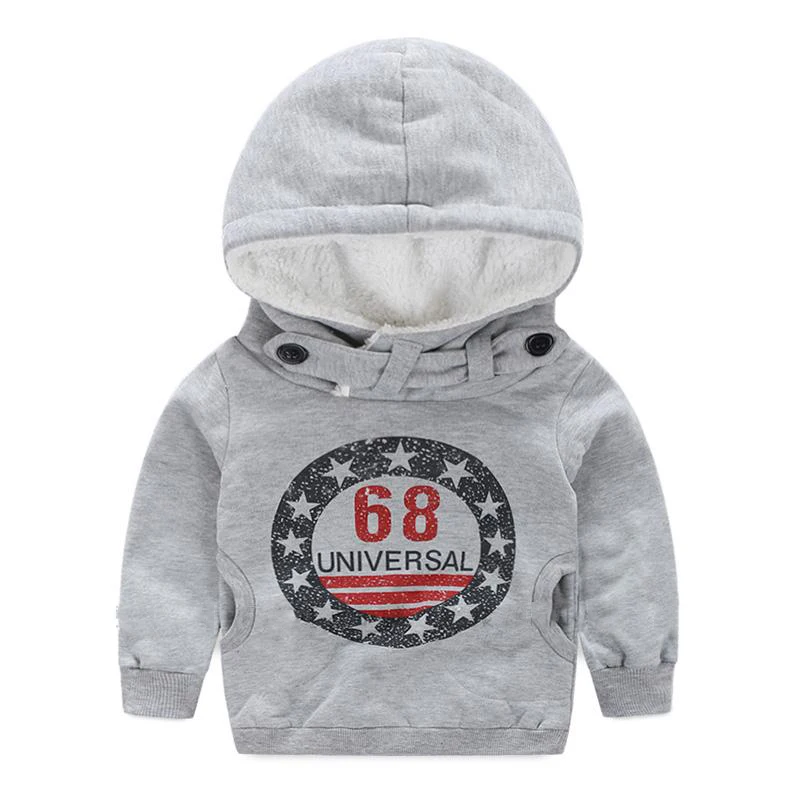 Дети зима толстые мальчики толстовки пальто с длинным рукавом дети подходят 2 7age