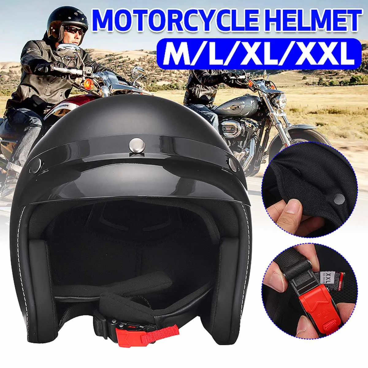 

Мотошлем Go Kart, винтажный шлем для скутера, фургона, с двойными стеклами, всесезонный, гоночный