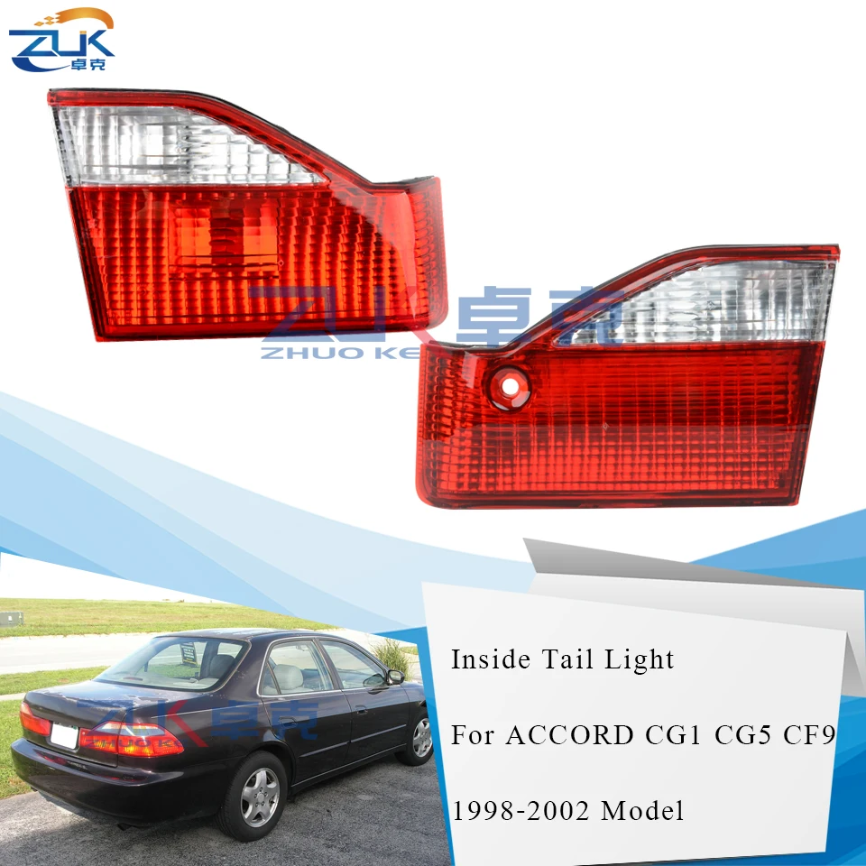 ZUK внутренняя хвост светильник заднего фонаря Задний фонарь тормоза светильник углеродное волокно Задняя Крышка багажника светильник для HONDA ACCORD 1998 1999 2000 2001 2002 CG1 CG5 CF9