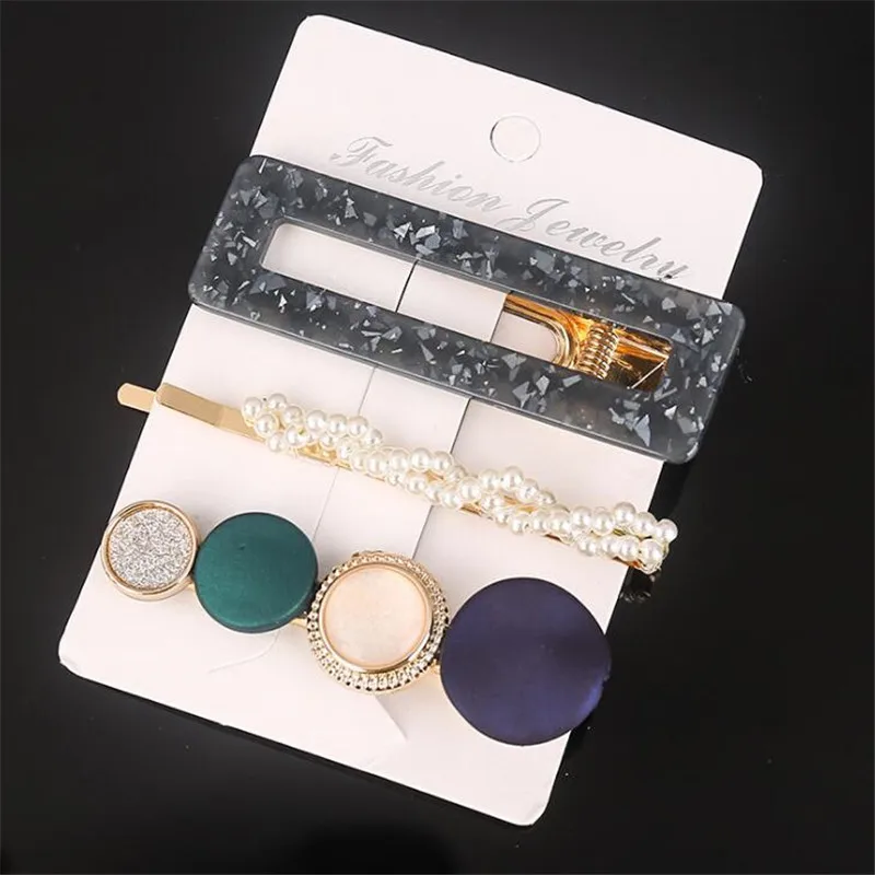 3 шт./компл. новые модные ювелирные изделия из золота ацетат геометрический принт