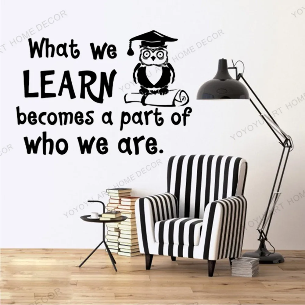 Творческие вдохновляющие цитаты для обучения настенные наклейки дизайн комнаты