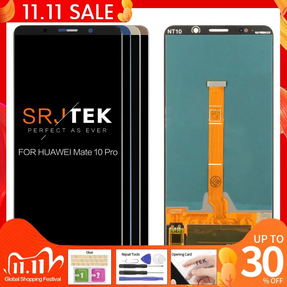

Srjtek 6.0' LCD For HUAWEI Mate 10 Pro LCD Screen Display Touch Digitizer For Huawei Mate 10 Pro Display Replacement Repair Tool