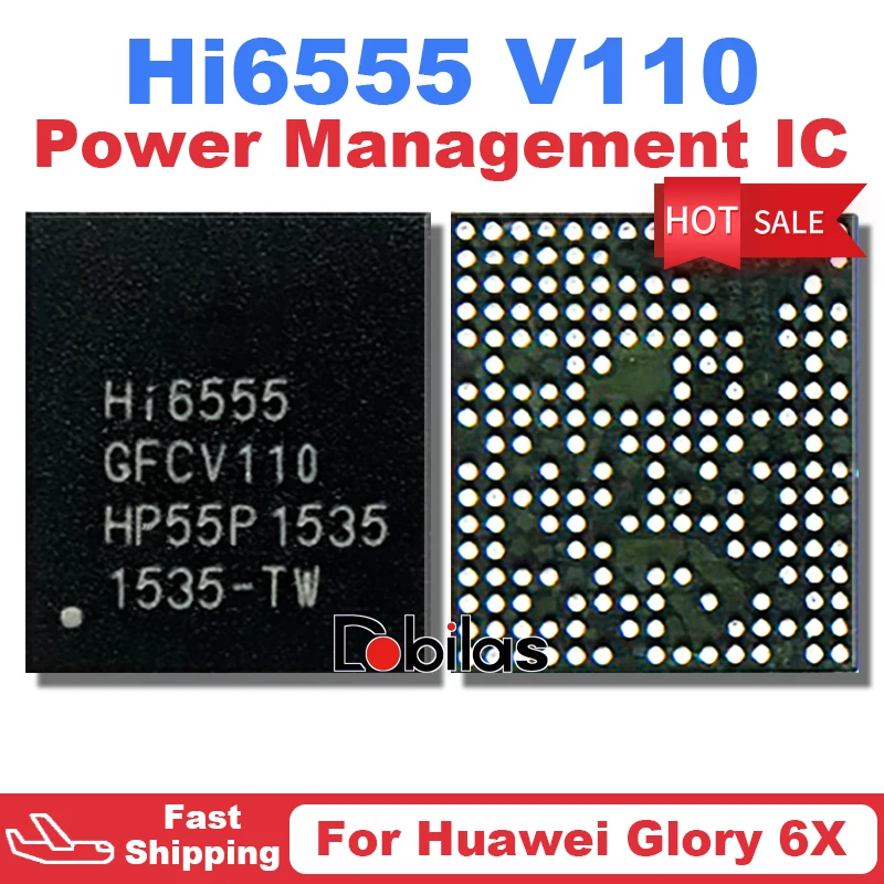 

5Pcs HI6555 GFCV110 V110 For Huawei Glory 6X GR5 Mini PMIC BGA Power Supply IC Integrated Circuits Replacement Part Chip Chipset