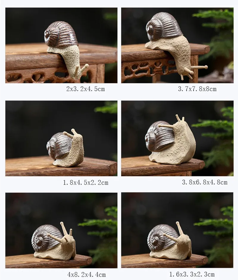 Креативные милые маленькие чайные питомцы улитка керамическое украшение для