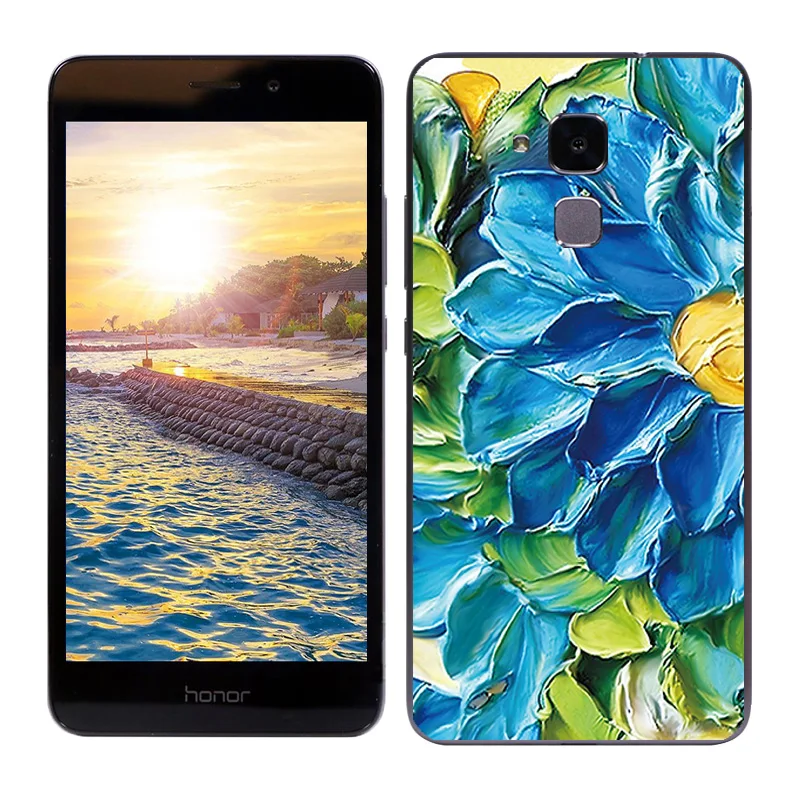 Чехлы для Huawei Honor 5C /Honor 7 Lite мягкий силиконовый чехол накладка с масляной росписью