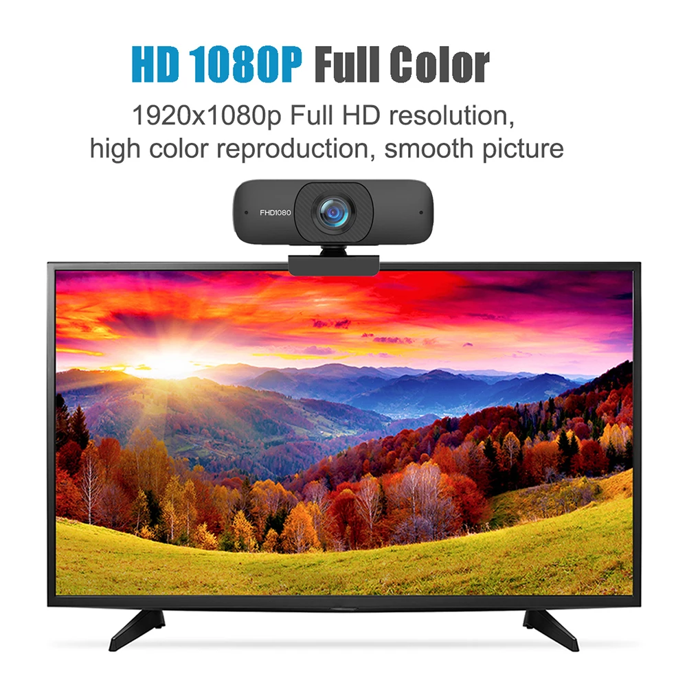 

HD 1080P Web Camera Webcam USB Auto Focus Video Call with Mic for Laptop PC Computer For Video Conference Netmeeting