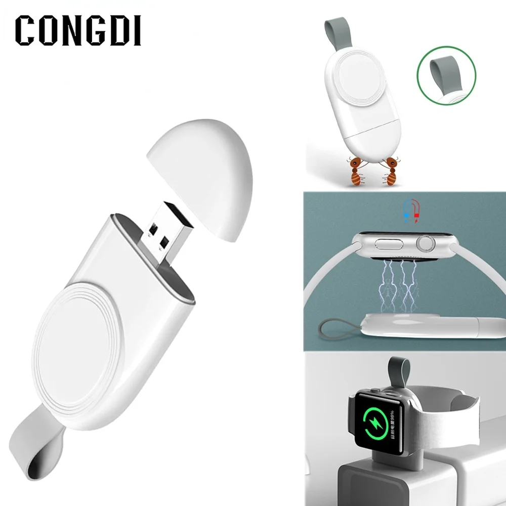 wireless watch charger for apple iwatch 7 6 5 4 usb magnetic fast charging adapter for iwatch se 7 6 5 3 2 1 nike sport series free global shipping