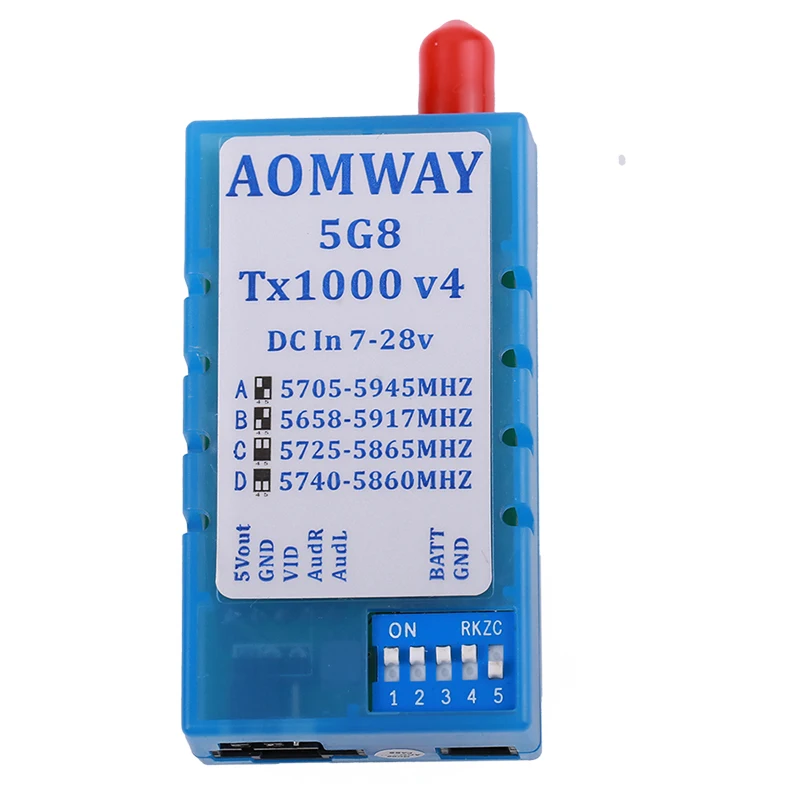 Aomway 5 8 Ghz 1W 1000mW 32CH AV аудио видео передатчик и приемник w/DVR рекордер функция для FPV |