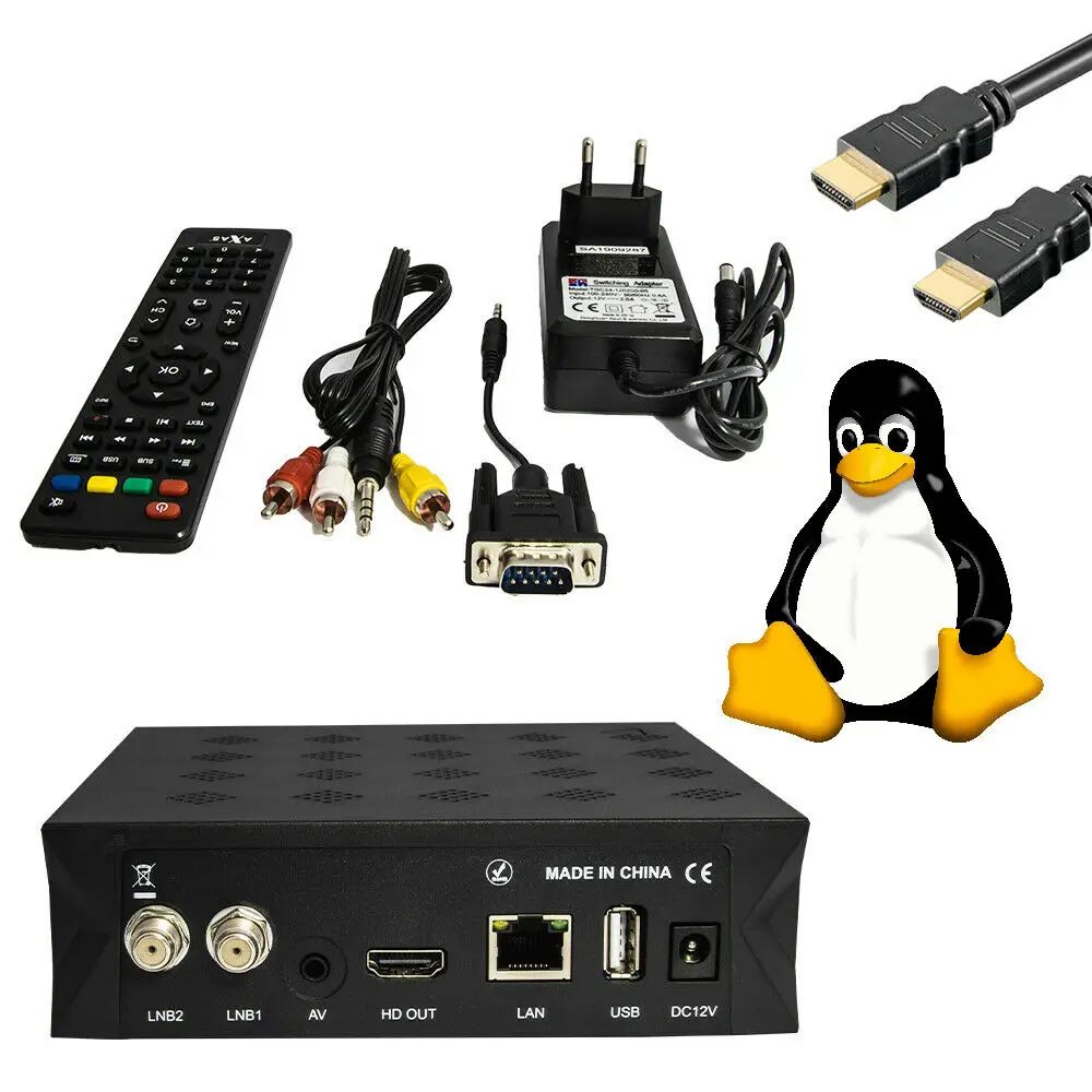 2020 Axas His Twin DVB-S2/S HD спутниковый ТВ-приемник WiFi + Linux E2 Open ATV 6 2 smart TV box | Электроника