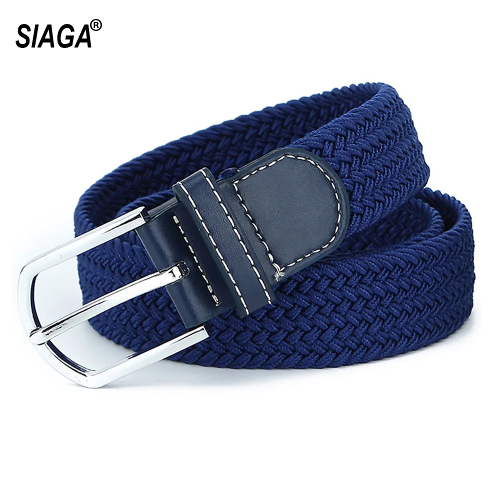 Lady's All-match Elastic Knitted Pants Belts Alloy Pins Manufacturers Accessories 3.2cm Width Unisex Casual Belt FCO026