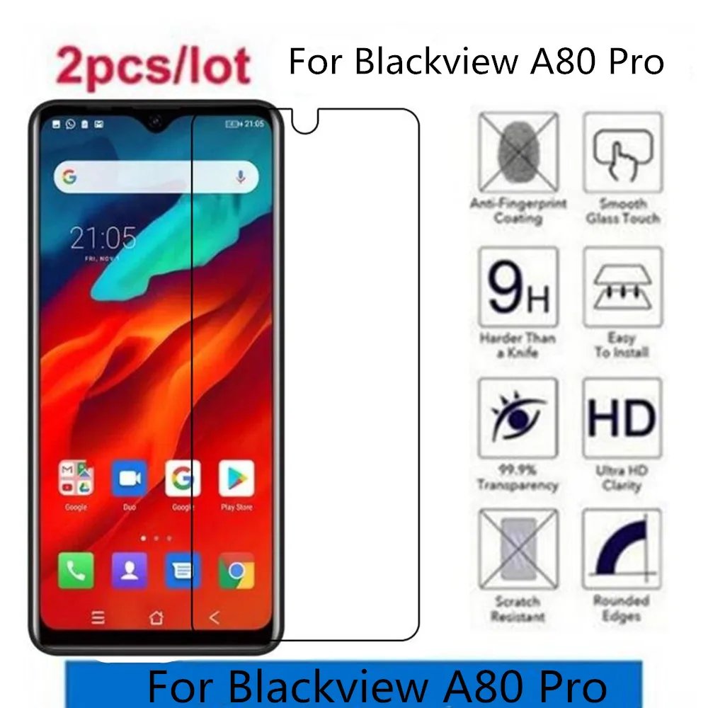 2.5D 9H Tempered Glass For Blackview A80 Pro Screen Protector Toughened protective film | Мобильные телефоны и аксессуары