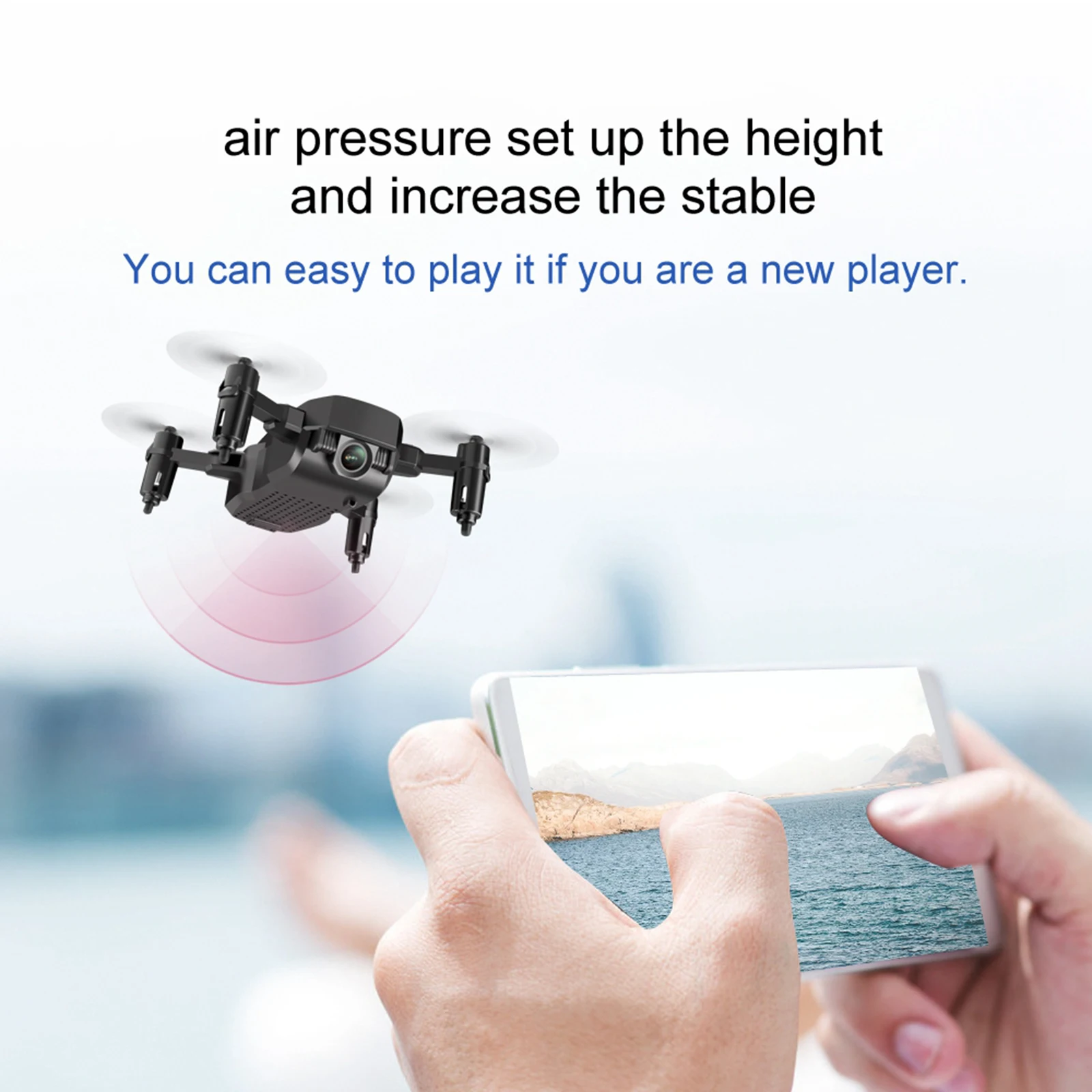 

Mini RC Drone Gravity Sensor GPS Camera 2.4GHz Drone Foldable RC for Kids