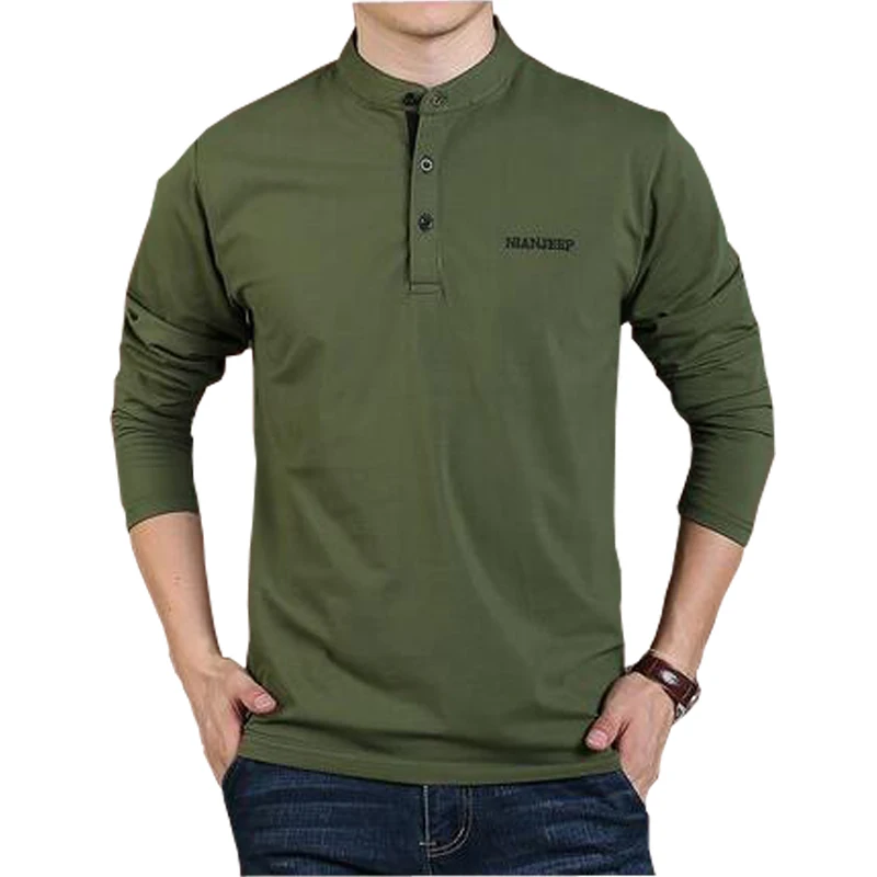 Футболка мужская с длинным рукавом брендовая приталенная тенниска из хлопка