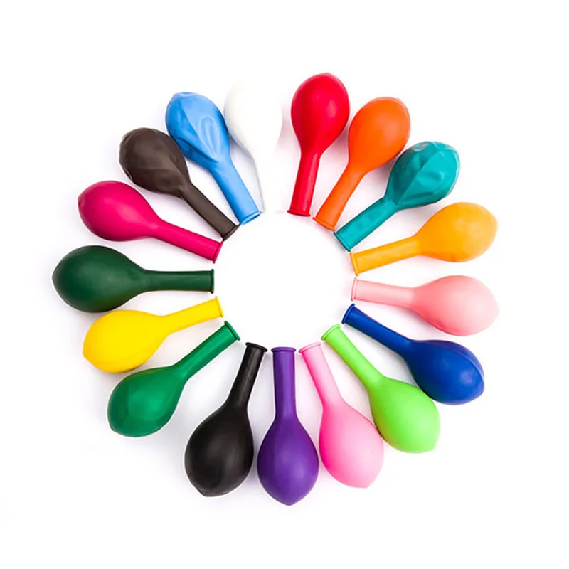 100 шт Разноцветные латексные гелиевые шары разных размеров с днем рождения для